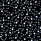 Nylon Lycra Swimsuit Fabric White Bubble Polka Dots on Black