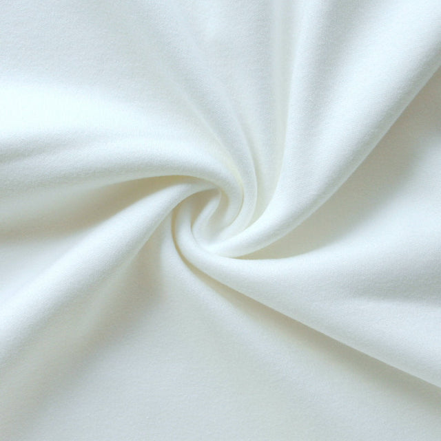Cotton Interlock Fabric Bright White
