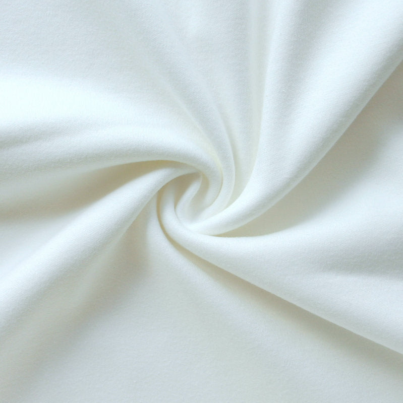 Cotton Interlock Fabric Bright White 31" Remnant