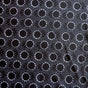 Swim Knit Nylon Spandex White Daisy Circles on Black