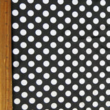 Swim Knit White Dime Polka Dots on Black