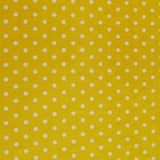 Swim Knit Nylon Spandex White Eraser Polka Dots on Goldenrod