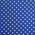 Swim Knit Nylon Lycra White Polka Dots Royal Blue