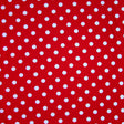 Swim Knit Nylon Lycra White Eraser Polka Dots on Red
