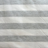 Cotton Knit 1" Stripe Grey and Off White Seconds