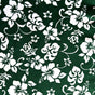 Microfiber Boardshort Fabric White Hibiscus Floral on Green