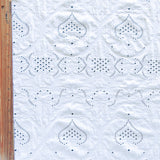 White Lace Look Nylon Spandex Swim Fabric