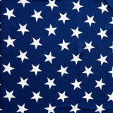 Swim Knit White Patriotic Stars on Shiny Navy