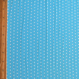 Swim Knit Nylon Spandex White Pin Dots Turquoise