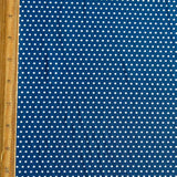 Swim Knit Nylon Spandex White Mini Polka Dots Admiral Blue
