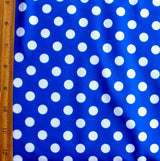 Swim Knit White Polka Dots on Royal Blue