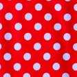 Swim Knit White Polka Dots on Red