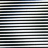 Poly Spandex Swimsuit Fabric Black and White 1/4" Stripe