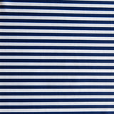 Swim Knit Nylon Spandex Harmony Blue and White 1/4" Stripe