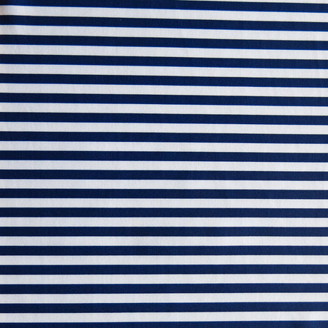 Swim Knit Nylon Spandex Harmony Blue and White 1/4" Stripe