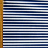 Swim Knit Nylon Spandex Harmony Blue and White 1/4" Stripe