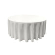 White 100% Polyester Round Tablecloth 108″