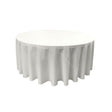 White 100% Polyester Round Tablecloth 120″