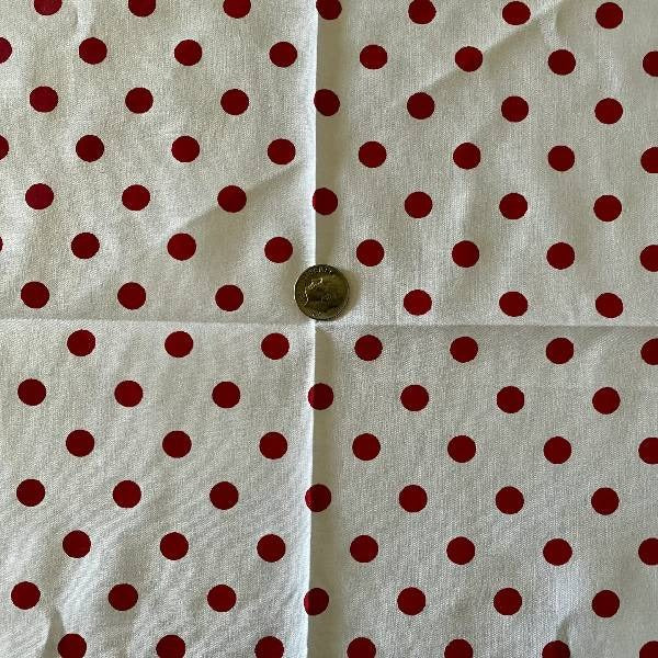 Small Polka Dot Poly Cotton Fabric - Multi-Color Polka Dots, 60" Width
