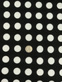 Big Polka Dots White On Black Polyester Satin Fabric - White Polka Dots On Black, 59/60" Width (1 Yard)