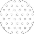 Vent Hole Vinyl Fabric - White, Vent Hole, 20" Width (1 Foot)