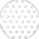 Vent Hole Vinyl Fabric - White, Vent Hole, 20" Width (1 Foot)