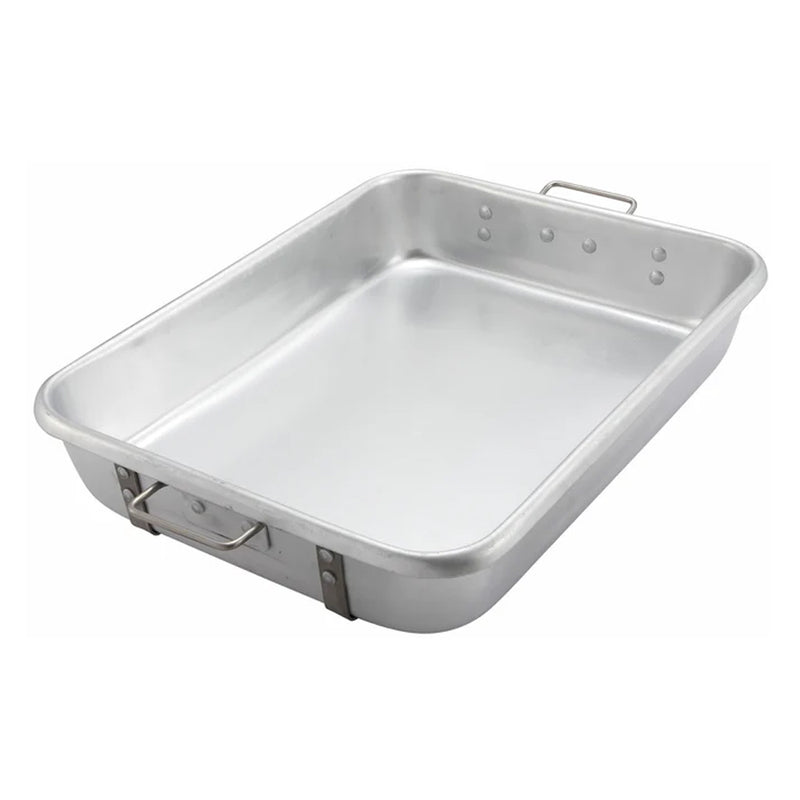 Winco 18"x 24"x 4-1/2" High Aluminum Bake/Roast Pan with Straps