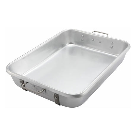 Winco 18"x 24"x 4-1/2" High Aluminum Bake/Roast Pan with Straps