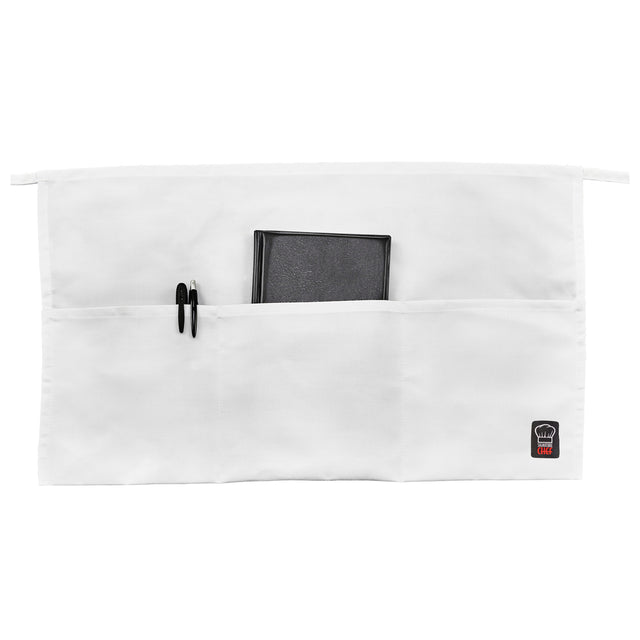 Winco Waist Apron, 21-3/4"L x 12-1/2"W - White