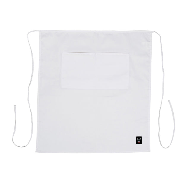 Winco Waist Bistro Apron, 32"L x 28"W - White