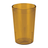 Winco Amber Pebbled Tumbler, 9-1/2 oz. - Pack of 12