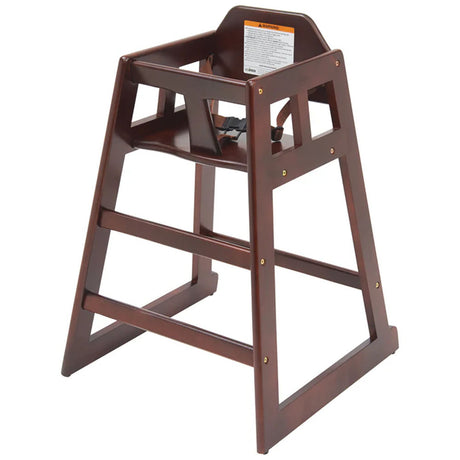 Winco Assembled Mahogany High Chair, Pack Of 3