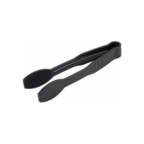 Winco Black Polycarbonate Flat Tongs, 6"