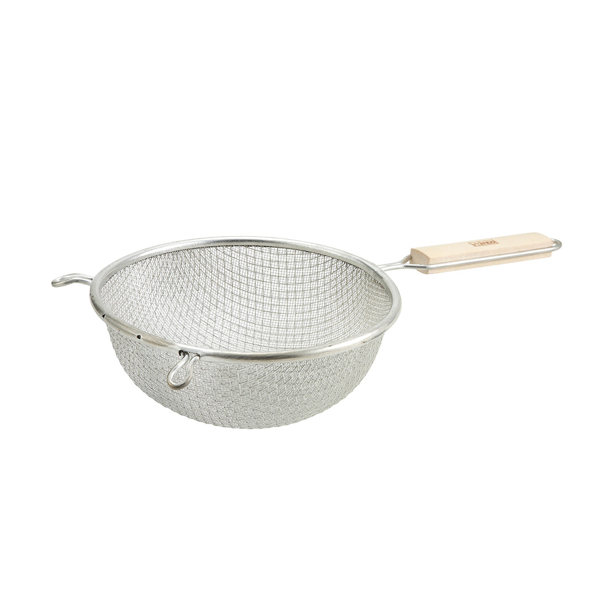 Winco MST-8D Tinned Steel Medium Double Mesh Strainer, 8"
