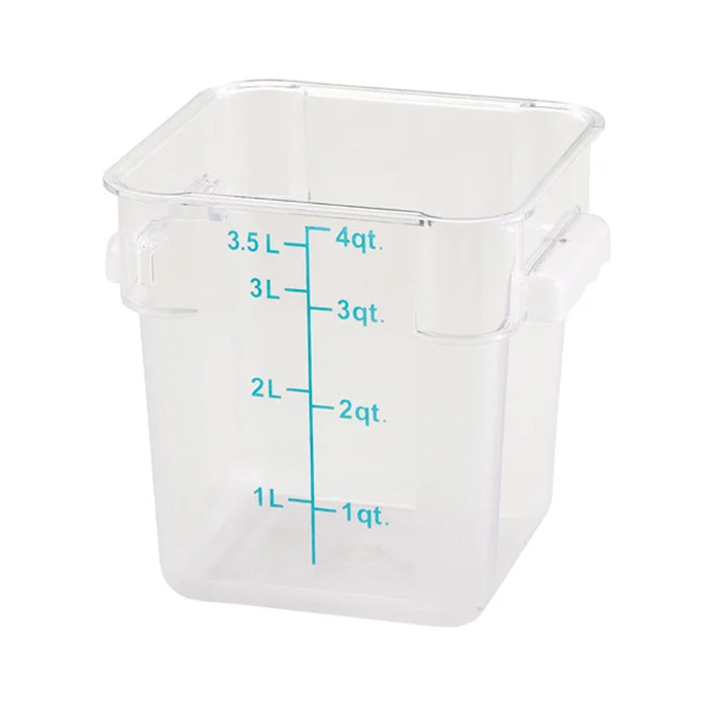 Winco PCSC-4C Polycarbonate Square Food Storage Container, 4 Quart