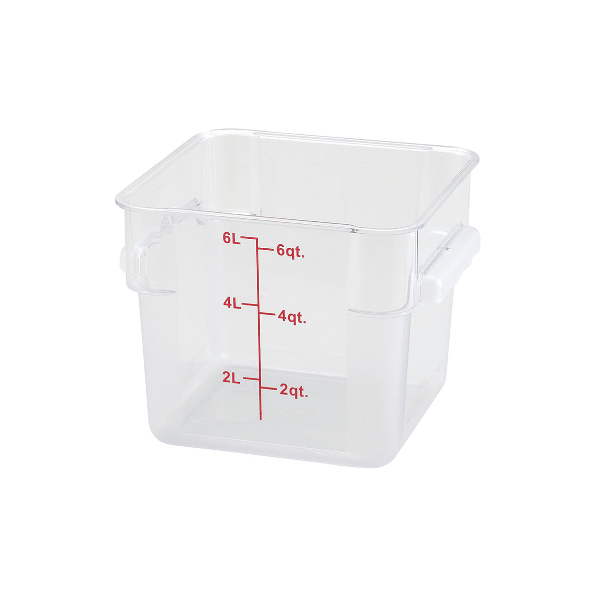 Winco PCSC-6C Square 6 Quart Food Storage Container, 8.75" x 10.25" x 7.25"H, Polycarbonate