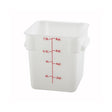 Winco PESC-8 Polypropylene Square Storage Container 8 Quart