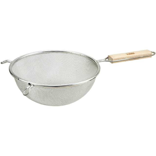 Winco Tinned Strainer - Single Fine Mesh, 6" Diameter