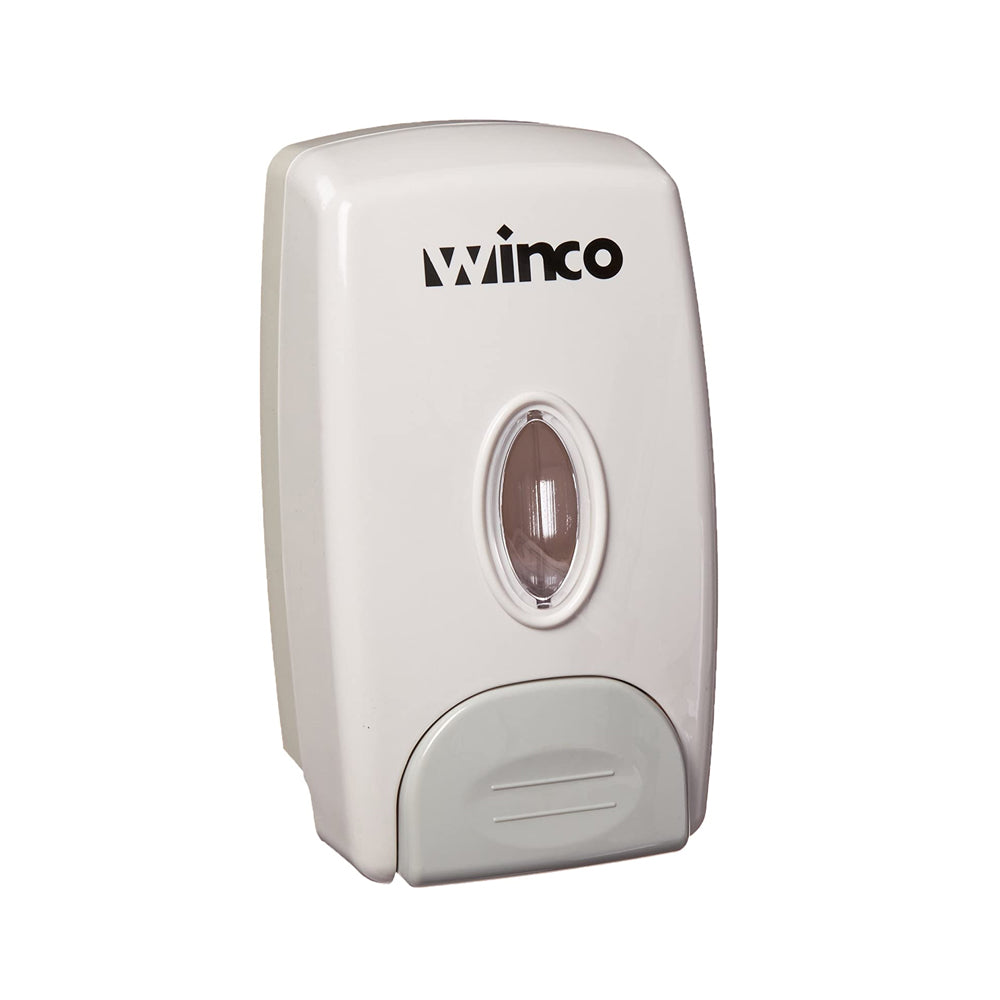 Winco Wall Mounted White Plastic Soap Dispenser