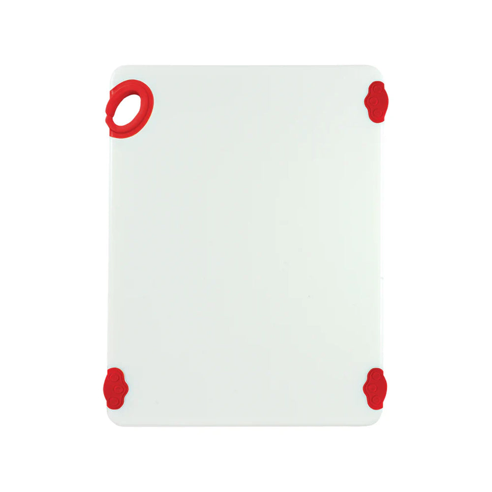 Winco White & Red Cutting Board, 15" x 20"