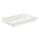 Winco White Polypropylene Food Storage Box, Full Size x 3" Deep