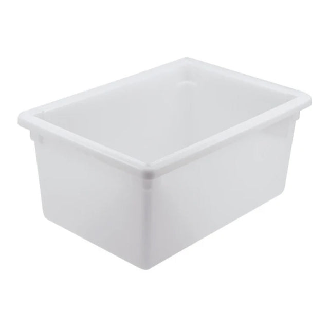 Winco White Polypropylene Full Size Food Storage Box, 12" Deep