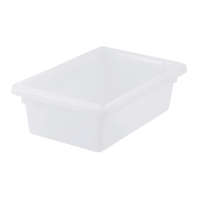 Winco White Polypropylene Half Size Food Storage Box, 6" Deep