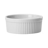 Winco White Porcelain Fluted Ramekin, 8 oz. - Case of 36