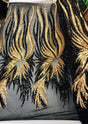 Wing Sequin Polyester Fabric - Angel Wing Sequin Mesh, 54" Width (1 Yard)