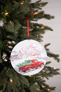 6.6” Metal Holiday Winter Scene Ornament