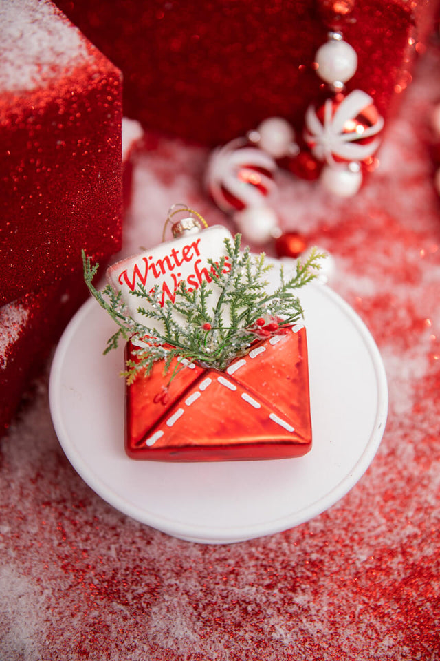 4” Winter Wishes Glass Ornament
