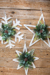 19” 5 Point Snowflake Metal Ornament