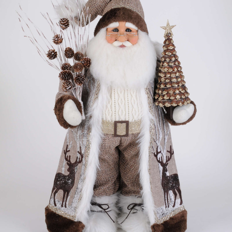 Lighted Winter Woods Santa