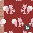Cotton Lycra Knit Fabric Wintertime Cranberry Colorway